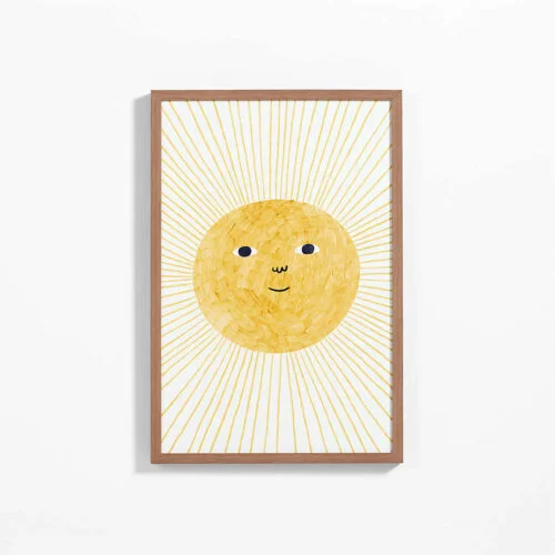 Sun Beams Large Framed Wall Art Print