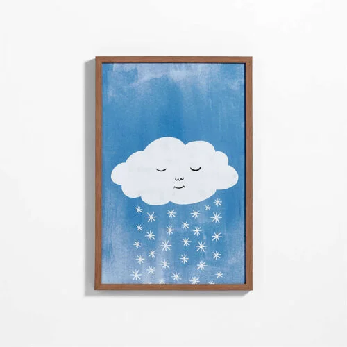 Rainy Cloud Large Framed Wall Art Print