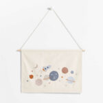 Space Kids Canvas Wall Tapestry