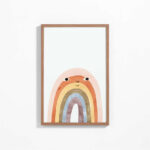 Happy Rainbow Large Framed Wall Art Print