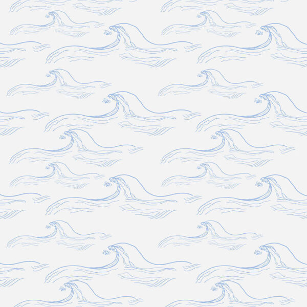 Chasing Paper Blue and White No. 8 Seaside Peel and Stick Wallpaper 2'x8'