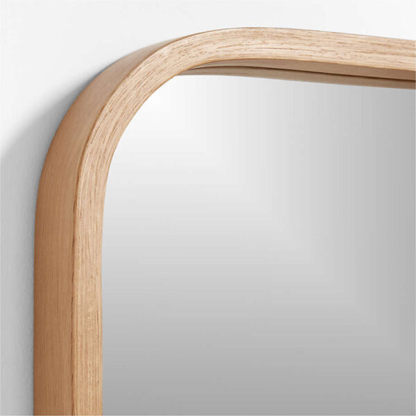 Finn Oak Wood Rectangle Wall Mirror