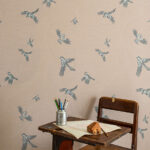 Chasing Paper Blush Pink Chickadee Peel and Stick Wallpaper 2'x8'