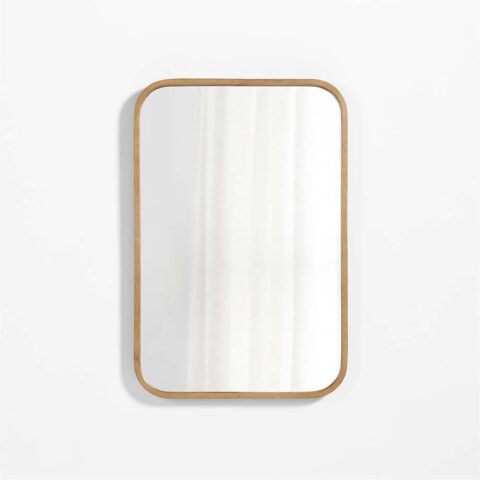 Finn Oak Wood Rectangle Wall Mirror