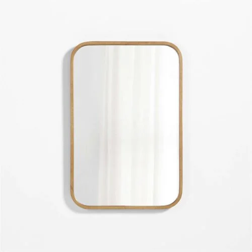 Finn Oak Wood Rectangle Wall Mirror