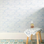 Chasing Paper Blue and White No. 8 Seaside Peel and Stick Wallpaper 2'x8'